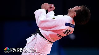 Kazakhstan’s Yeldos Smetov wins evasive judo gold medal  Paris Olympics  NBC Sports [upl. by Enyaw551]