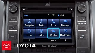 2014 Tundra HowTo Entune™ Advanced HD Weather  Toyota [upl. by Namyac]