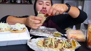 KING TACO MEXICAN FOOD MUKBANG [upl. by Caritta]