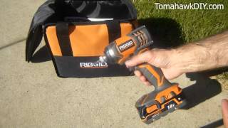 Impact Driver Review  RIDGID 18V Cordless [upl. by Rimma766]