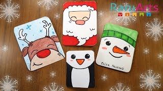 DIBUJA TUS TARJETAS  TARJETAS SUPER FÁCILES DE NAVIDAD  DIY  Easy Christmas Cards [upl. by Pembroke]