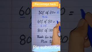 How To Calculate Percents In 5 Seconds 😳 l Percentage Hack maths mathematics shorts [upl. by Campbell]