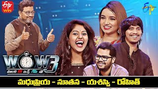 Wow 3  Madhu Priya Yasaswi Nutana Rohit  11th January 2022  Full Episode  ETV Telugu [upl. by Farland]