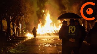 Blocage de la prison de Fresnes par les surveillants 1er février 2019 Fresnes France [upl. by Sonya237]