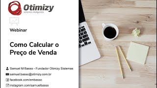 Webinar Como calcular preço de venda [upl. by Lawford]