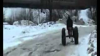 Snowmobile from the chainsaw  Снегоход из бензопилы [upl. by Aileduab130]