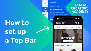 How to set up a Top Navigation Bar in Andromo apps [upl. by Adihaj]