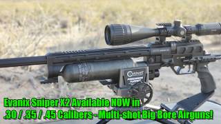 Evanix Sniper X2  MultiShot Big bore Airgun Product DemoInformation [upl. by Fatima78]