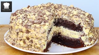 TRIPLE MALT CHOCOLATE CAKE recipe [upl. by Leiuqese]