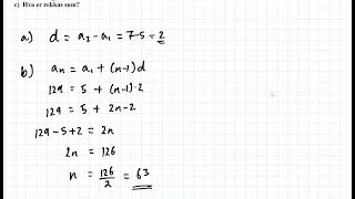 Eksempel – Aritmetisk rekke [upl. by Nerrat]