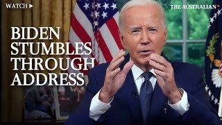 Joe Biden stumbles through latest Oval Office address [upl. by Seibold256]