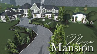 MEGA MANSION BLOXBURG SPEEDBUILD WITH POOL [upl. by Yves494]