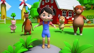 i colori della fattoria  filastrocca  3d rime  Colors Of The Farm  3d Baby Songs  Kids Music [upl. by Aibar]