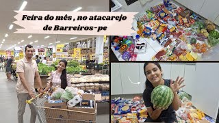 Feira do mês no maior supermercado da região  Abrindo as compras  Quanto gastamos [upl. by Ardnwahsal]