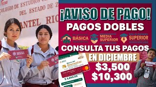 🚨💸¡AVISO DE PAGO🚨💸TERCER PAGO DE BECAS EN DICIEMBRE 🤑¡SOLAMENTE ESTOS BECARIOS LO VAN A RECIBIR🤑 [upl. by Greerson741]