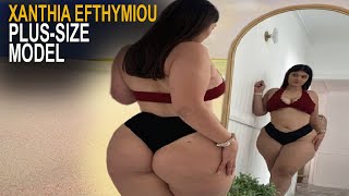 Xanthia Efthymiou🍑 Attractive Plus Size Model  Biography  Curvy Fashion Model I Wiki I Bio [upl. by Lever]