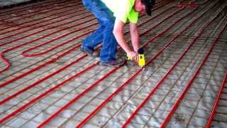 RADIANT FLOOR HEAT INSTALLATION wwwpexguncom [upl. by Bowers234]