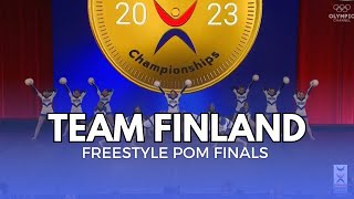 ICU World Cheerleading Championships 2023 Team Finland Pom Finals [upl. by Lamak]