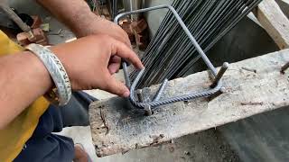 How To Make Column Ties amp Beam Stirrups At Site 👷‍♂️ [upl. by Zedecrem]