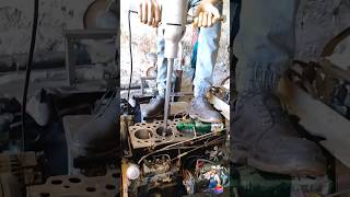 diesel engine cylinder honing engine mechanic mechanical skills shorts viralshorts short [upl. by Atiuqrahc]