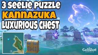 Kannazuka Luxurious Chest  3 Seelie Electrograna Puzzle Electrobarrier  Genshin Impact [upl. by Meggs]