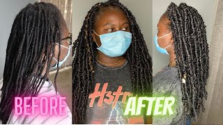 HOW TO DISTRESSED FAUX LOCS ON REAL LOCS  BUTTERFLY LOCS [upl. by Oirotciv]