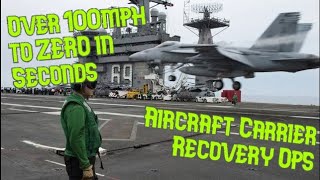 Over 100mph to ZERO in Seconds  Aircraft Carrier Recovery Ops [upl. by Hillhouse]