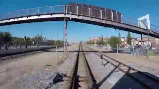 Drivers view Transperth A series railcar  Fremantle to Midland A and B patterns  high speed [upl. by Barabbas]