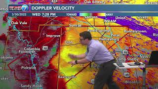 WDAM 7 Hattiesburg  Tornado Coverage March 30th 2022 [upl. by Mountford]