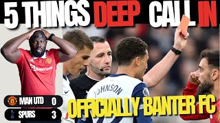 MAN UTD VS SPURS  5 THINGS DEEP FAN CALL IN SHOW  ITS OVER [upl. by Fenella328]