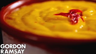 How To Make Garlic amp Saffron Mayonnaise  Gordon Ramsay [upl. by Okemak]