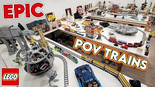 LEGO POV TRAINS and HUGE SETS [upl. by Elleinaj]