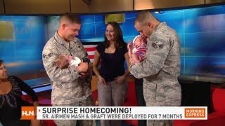 Surprise military reunion live on Morning Express [upl. by Caspar]