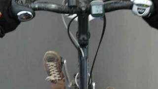 Ebike with Cyclone 500W motor kit and NuVinci variator in action  42kmh on flat [upl. by Riane]