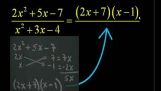 Simplificación de Fracciones polinomios  ejemplo 02 videosdematematicascom [upl. by Atul]