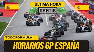 F1 HOY Horarios y dónde ver el Gran Premio de España de F1 [upl. by Ynattir93]