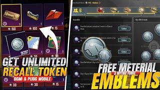 How To Get Unlimited Recall Tokens In Bgmi amp PUBG  Recall Tokens Trick  Free Material Bgmi amp Pubg [upl. by Harold]