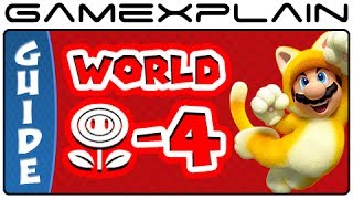 Super Mario 3D World  World Flower4 Green Stars amp Stamp Locations Guide amp Walkthrough [upl. by Latia]