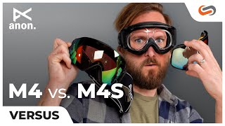 Anon M4 vs M4S  Goggle Sizing amp Features Compared  SportRx [upl. by Nosydam]