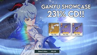 Melt Ganyu Showcase Amos bow r1 vs Hamayumi r5 vs Prototype r5 F2P  Genshin Impact [upl. by Agnese47]