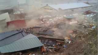 2011 Japan Tsunami Ofunato stabilized again with Deshaker [upl. by Htaras]