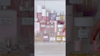 let’s organize my pink perfume collection 🎀✨ perfumecollection organizing preppy asmr sephora [upl. by Ahsatsan283]