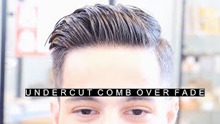 Professional Undercut Comb Over Fade Hairstyle  The Best Side Part Haircut  Easy Hair For Men [upl. by Magdalen]