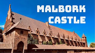 Malbork Brick Castle Poland Airview 4K [upl. by Giesecke]