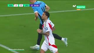 PERÚ vs URUGUAY SERGIO PEÑA INTENTÓ LA INDIVIDUAL EN ÁREA CELESTE  CLASIFICATORIAS 2026 🇵🇪⚽️🇺🇾 [upl. by Thessa]