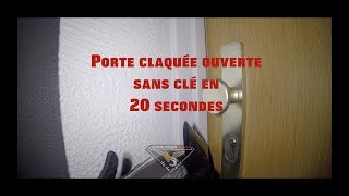 Porte claquée ouverte sans clé en 20 secondes  Sucy en brie [upl. by Branch199]