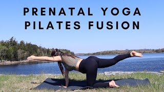 20min Prenatal Yoga Pilates Workout  Gentle Full Body Class [upl. by Nerland]