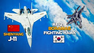 South Korean KF21 Boramae Vs China Shenyang J11 DOGFIGHT  Digital Combat Simulator  DCS [upl. by Noiro]