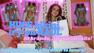 HUGE BIKINI TRYON HAUL  10 brands 30 swimsuits  trendy cheeky affordable amp luxury swimwear [upl. by Charis96]