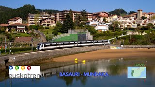 Viaje en tren Basauri  Mundaka paisaje increíble Euskotren Bizkaia  Viajes en tren 🚆 [upl. by Mungam]